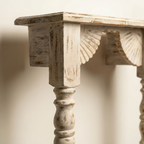 Temple Wall Shelf | Distress White | 33x30x15cm