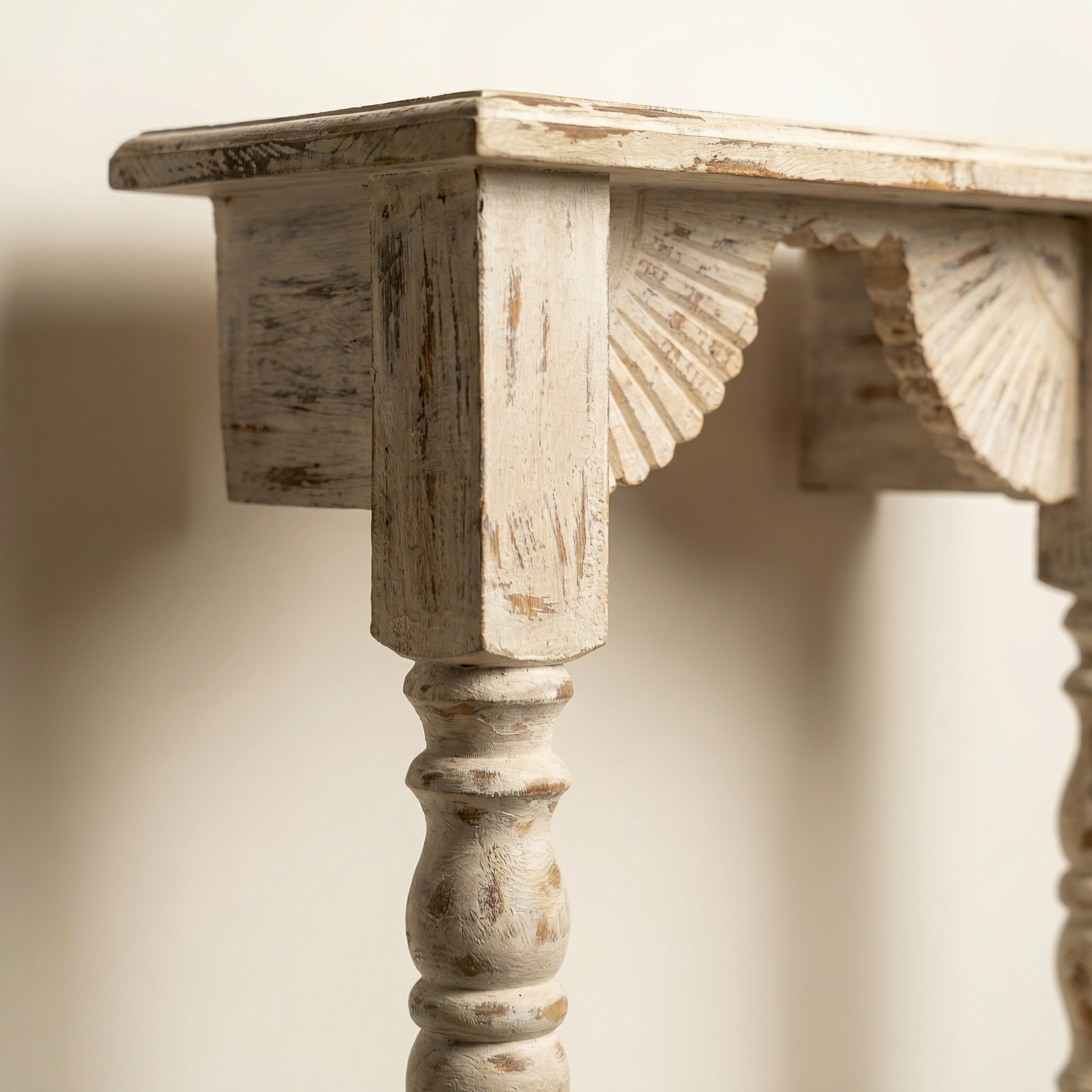 Temple Wall Shelf | Distress White | 33x30x15cm