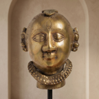Vintage Brass Idol | Iron Stand | 11x3x4 inch
