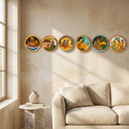 Wooden Ramayana Wall Plate 5 | 10 Inches | Handpainted