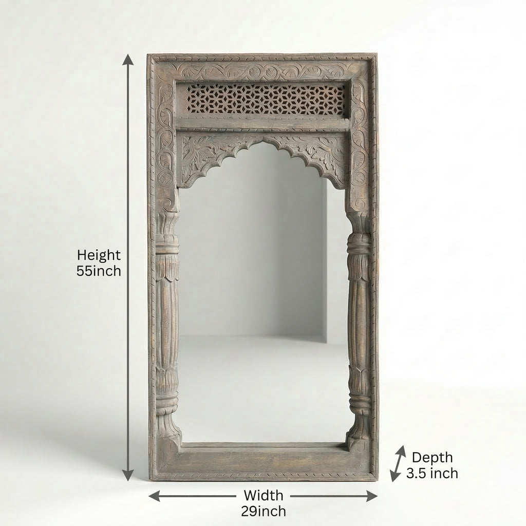 Vintage Jharokha Mirror | 55x29x3.5 Inch