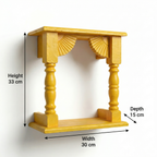 Temple Wall Shelf | Yellow | 33x30x15cm