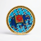 Lippan Art Wall Plate | Elephant | 12x12x0.5 Inch