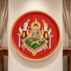 Wooden Wall Plate | Lakshmi Ji | 10 Inches | Handpainted