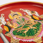 Wooden Wall Plate | Lakshmi Ji | 10 Inches | Handpainted