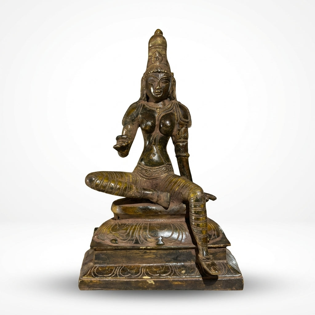 Brass Ma Parvati/Uma  | 12.2x7.5x6.3 Inch | 5.5 Kg Approx