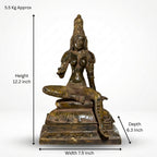 Brass Ma Parvati/Uma  | 12.2x7.5x6.3 Inch | 5.5 Kg Approx