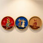 Handpainted Wooden Wall Plate | Dancing Lady | Brown | 10 Inches