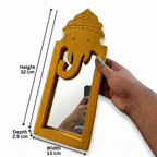 Yellow Elephant Mirror | 32x13x2.5cm