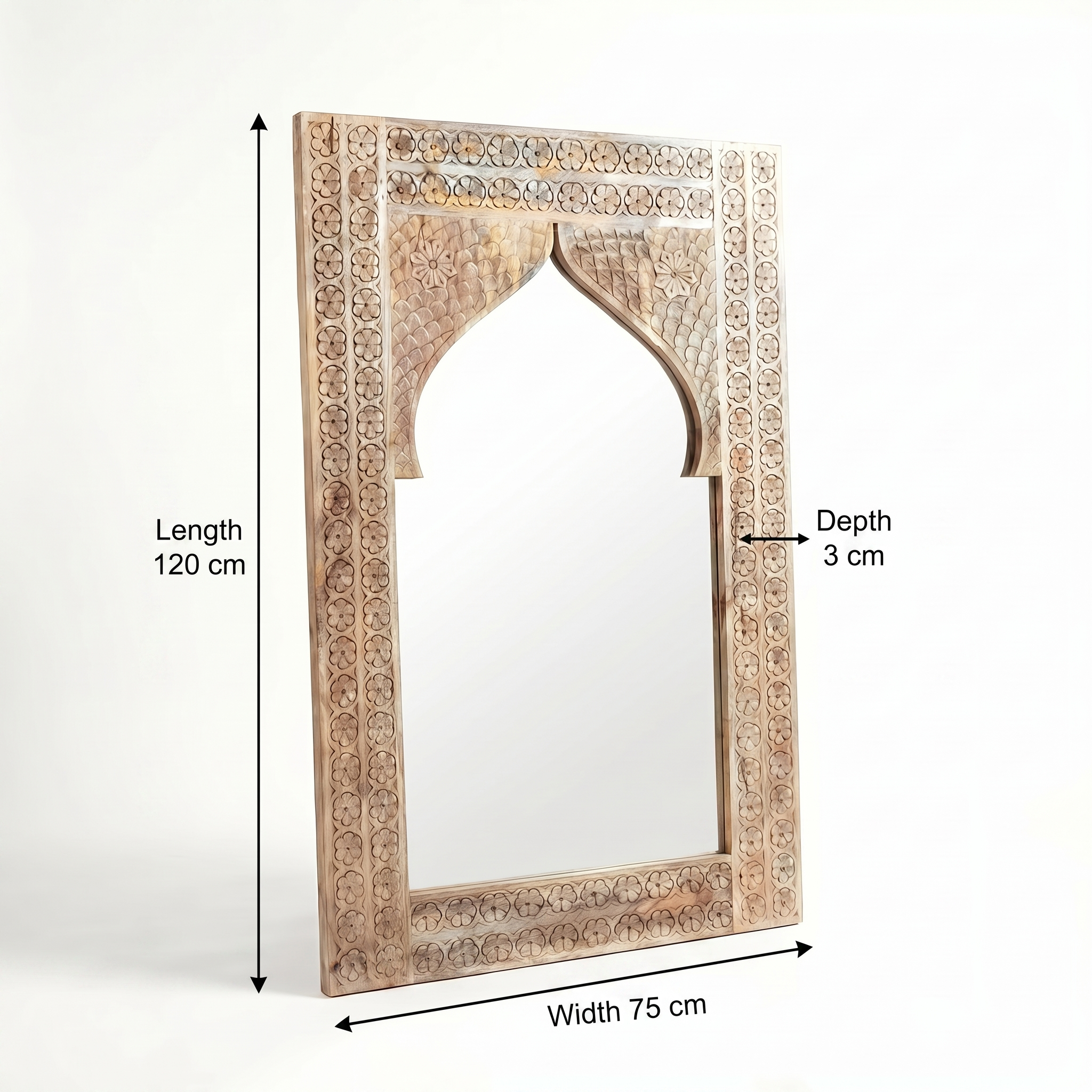 Arch Mirror Frame (Frame only) | Natural | 120x75x3cm