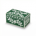 Jewellery Box Green | Bone Inlay | 20x12.5x10 cm