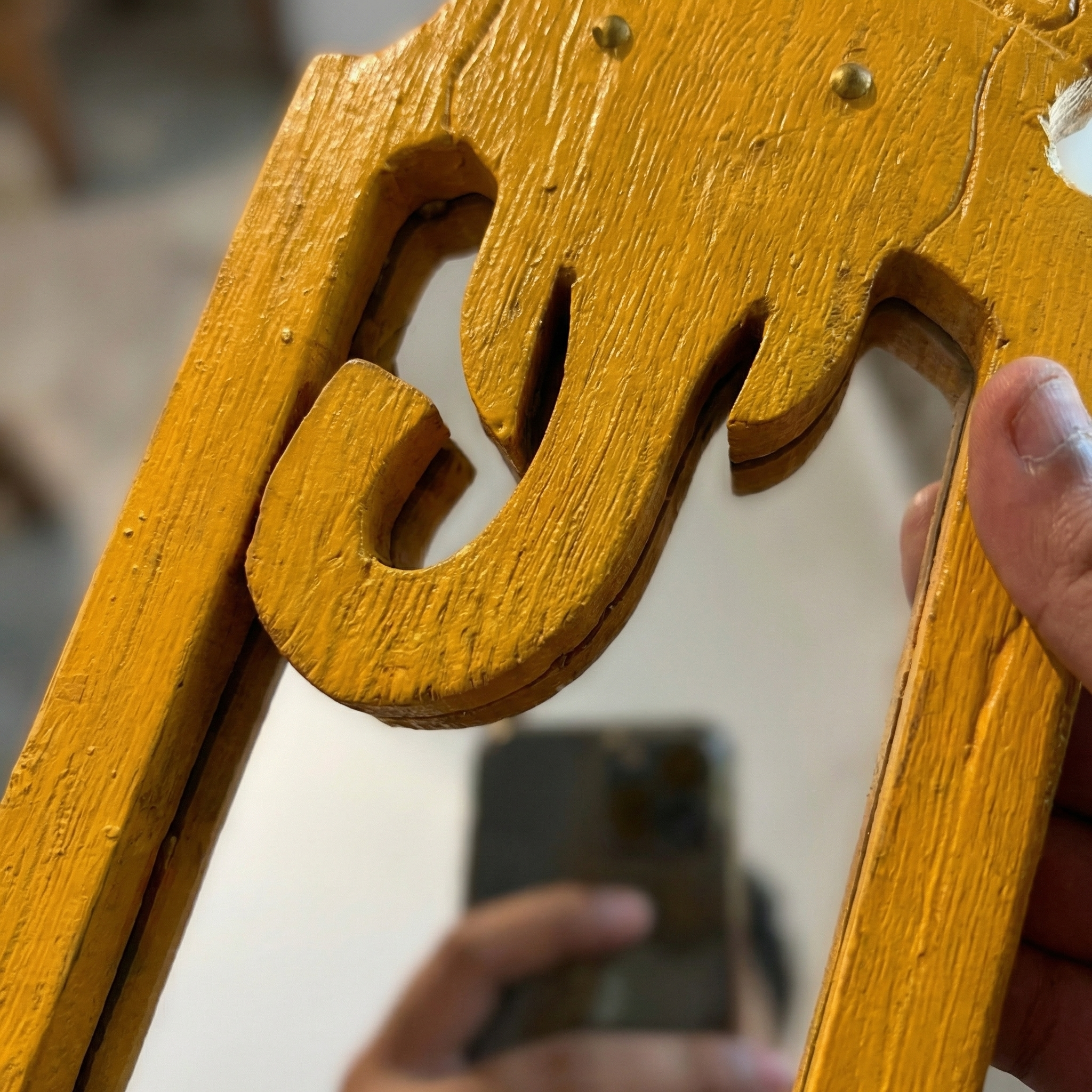 Yellow Elephant Mirror | 32x13x2.5cm