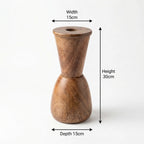Contemporary Wooden Vase | 30x15x15cm