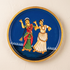 Handpainted Wooden Wall Plate | Dancing Lady | Blue | 10 Inches