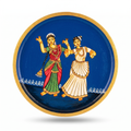 Handpainted Wooden Wall Plate | Dancing Lady | Blue | 10 Inches