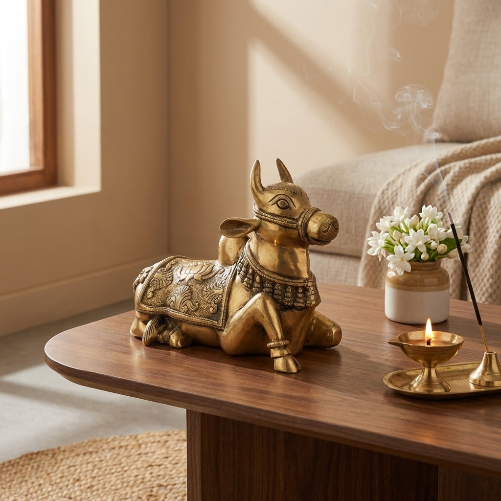Brass Nandi | 7.5x10x5 Inch | 4.6 Kg Approx