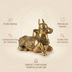Brass Nandi | 7.5x10x5 Inch | 4.6 Kg Approx