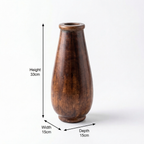 Contemporary Wooden Vase | 33x15x15cm