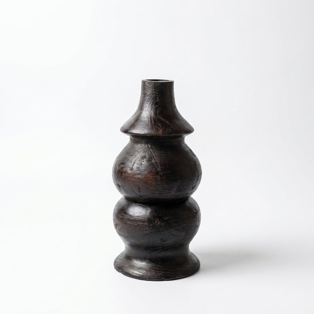 Contemporary Wooden Vase | 30x15x15cm