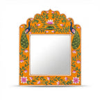 Orange Pichwai Handpainted Mirror | 15x12x0.5 inch