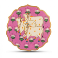 Wooden Pichwai Wall Plate 3 | 9.5 Inches | Handpainted