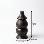 Contemporary Wooden Vase | 30x15x15cm