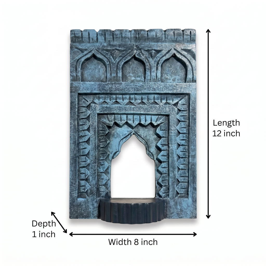 Jharokha Wall Frame | Blue | 12x8x1 Inch