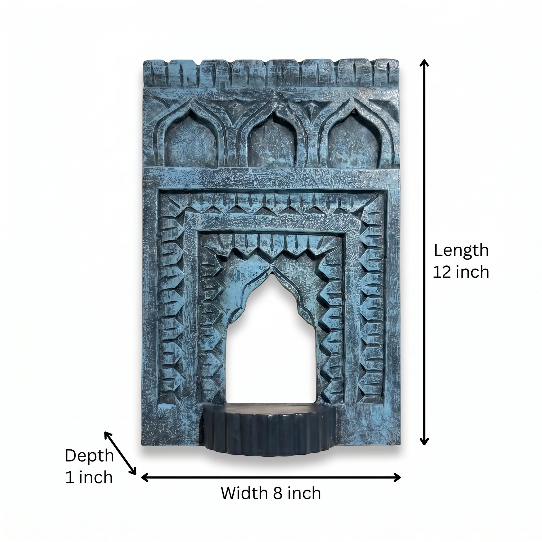 Jharokha Wall Frame | Blue | 12x8x1 Inch