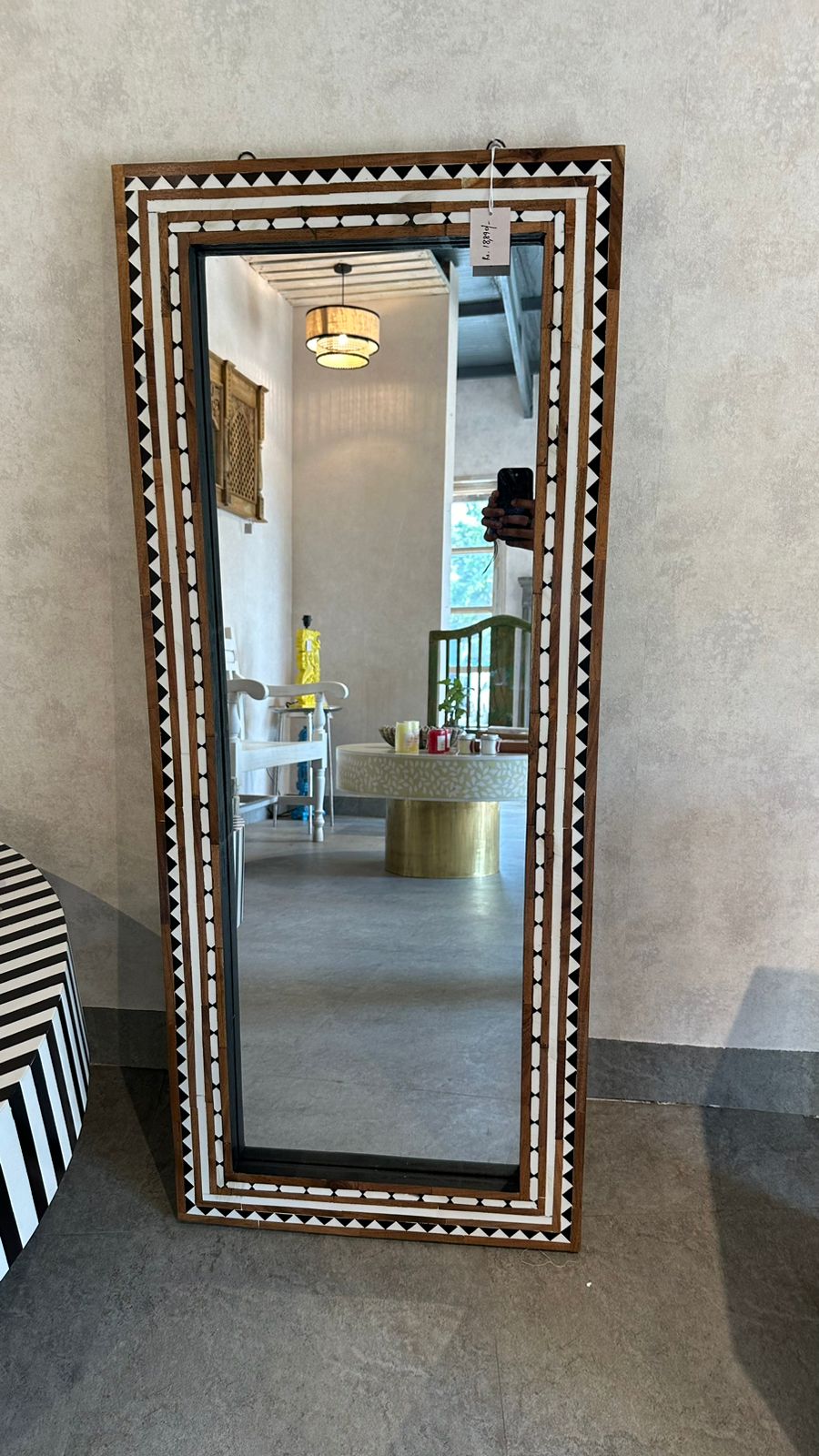 Wood & Inlay Full Length Mirror