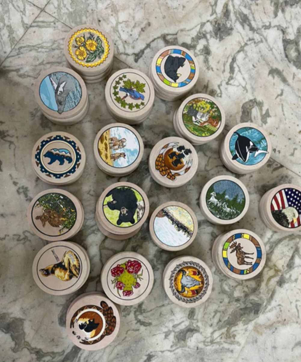 Sandstone Coaster Printed (Assorted) - Set of 6 Coasters