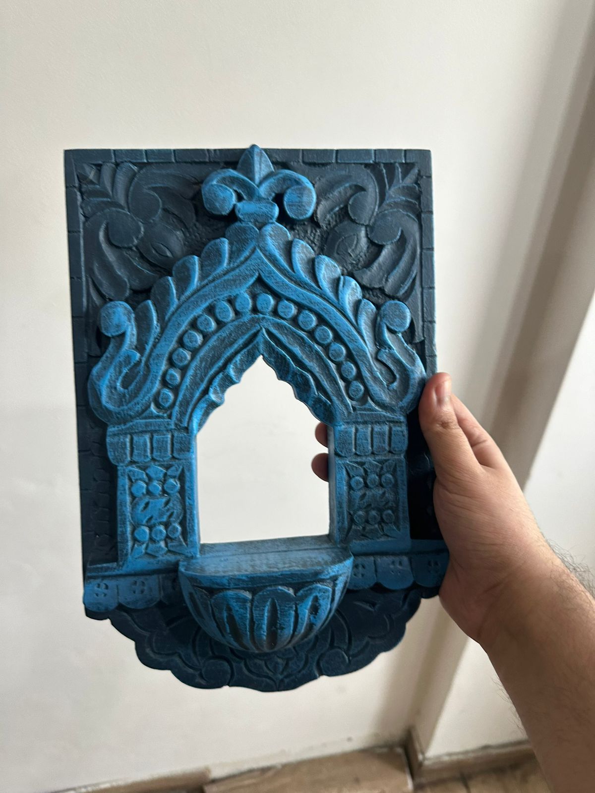 Jharokha Wall Frame | Blue | 12x8x1 Inch