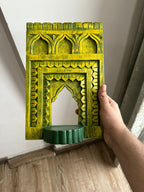 Jharokha Wall Frame | Yellow/Mustard | 12x8x1 Inch
