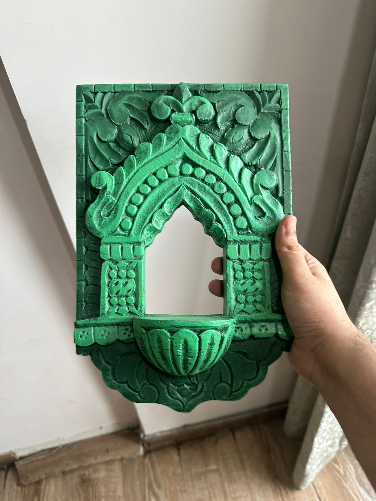Jharokha Wall Frame | Green | 12x8x1 Inch