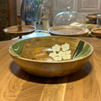 Handpainted Salad bowl | Laquer Finished | 25x25x4.5cm
