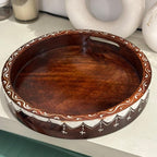 Wooden Handpainted Tray | 30x30x4.5 cm