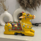 Handpainted Nandi Yellow-Mustard | 9x7x3.5inch