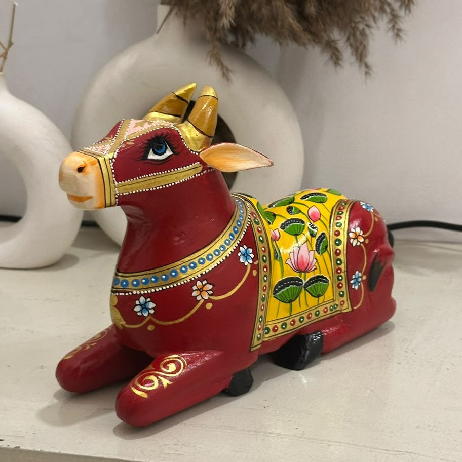 Handpainted Nandi Red | 9x7x3.5inch