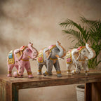 Distress Grey Elephant | Wooden | 23x23x10cm