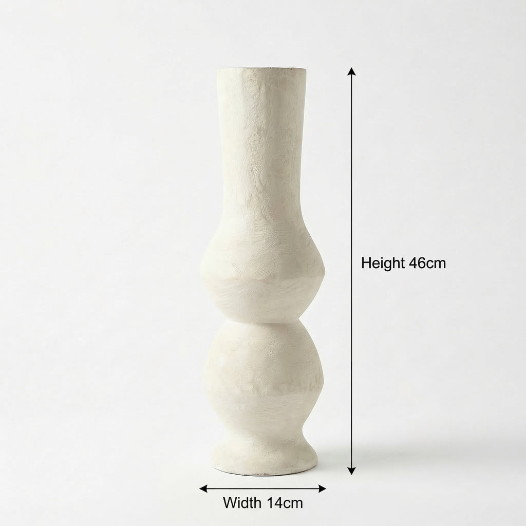 Contemporary Wooden Vase | 46x14x14cm