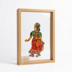 Ram & Sita Ji (set of 2 Frames) | Leather Puppet Art with Frame