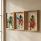 Hanuman Ji | Leather Puppet Art with Frame | 12x8x1 Inch