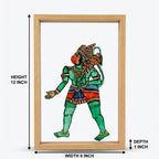 Ram, Sita & Hanuman Ji (set of 3 Frames) | Leather Puppet Art with Frame