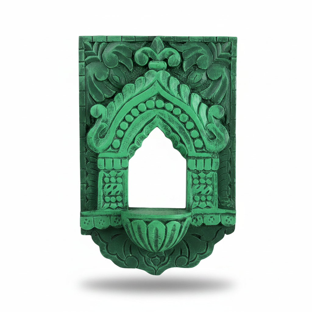 Jharokha Wall Frame | Green | 12x8x1 Inch
