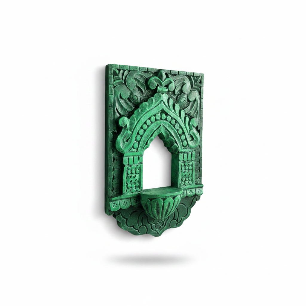 Jharokha Wall Frame | Green | 12x8x1 Inch