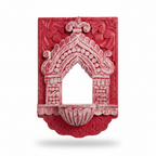 Jharokha Wall Frame | Red-Pink | 12x8x1 Inch