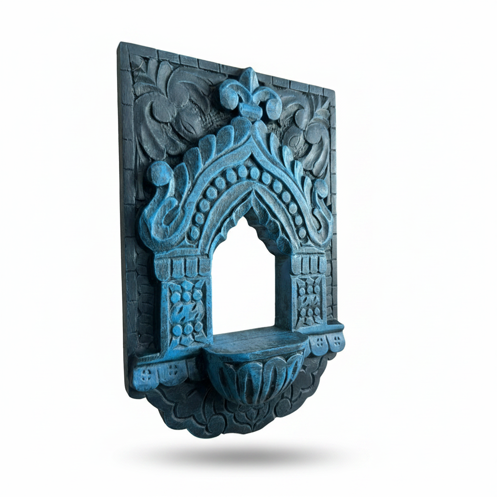 Jharokha Wall Frame | Blue | 12x8x1 Inch