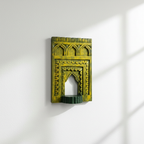 Jharokha Wall Frame | Yellow/Mustard | 12x8x1 Inch
