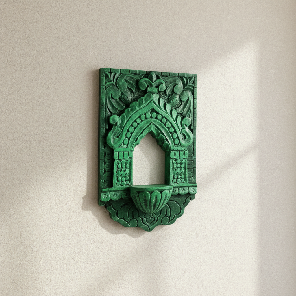 Jharokha Wall Frame | Green | 12x8x1 Inch