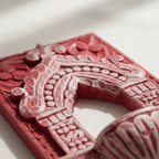 Jharokha Wall Frame | Red-Pink | 12x8x1 Inch