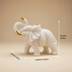 Marble Elephant Gold (Single) | 10x8x4 inch